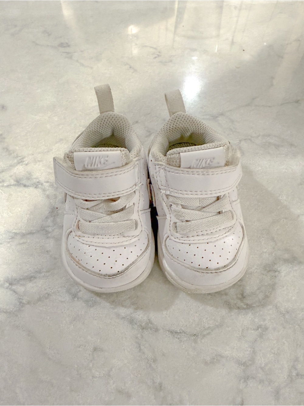 Nike Kids White Velcro & Lace Sneakers